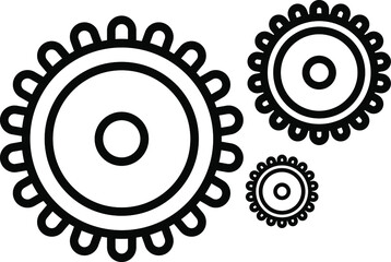 Cogwheel gear mechanism vector settings icon