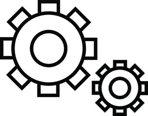 Cogwheel gear mechanism vector settings icon