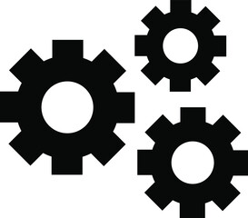Cogwheel gear mechanism vector settings icon
