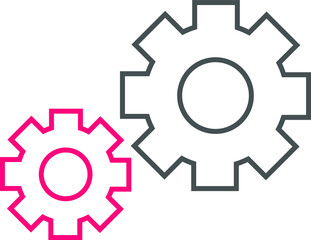 Cogwheel gear mechanism vector settings icon