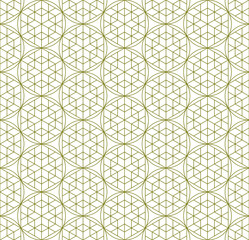 Seamless traditional Japanese ornament Kumiko.Golden color lines.