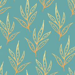 leaves branches seamless pattern print texture swatch