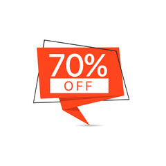 Sale Red promo vector sticker