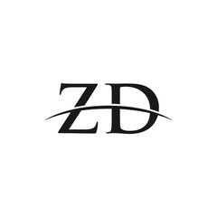 ZD initial swoosh horizon, letter logo designs vector