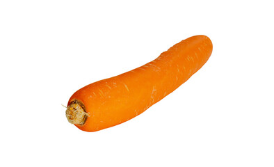 Orange carrots are set against a white backdrop. Clipping Path.