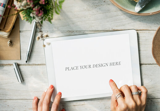 Design Space Mockup with Digital Tablet
