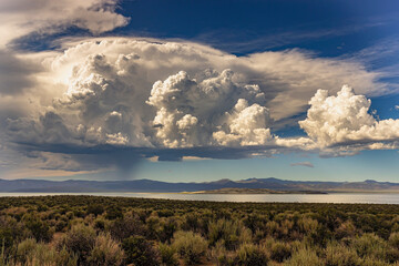 cloudly sky over the lake