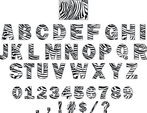 Vector Of The Leopard alphabet
