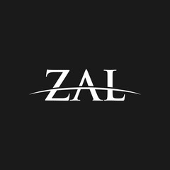ZAL initial swoosh horizon, letter logo designs vector