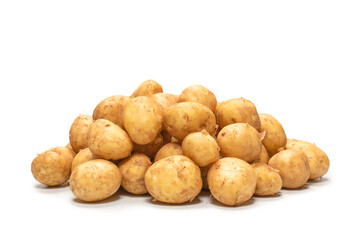Raw potato isolated on a white background.