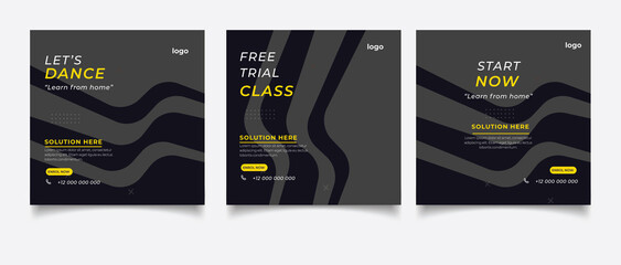 Studio dance social media post template