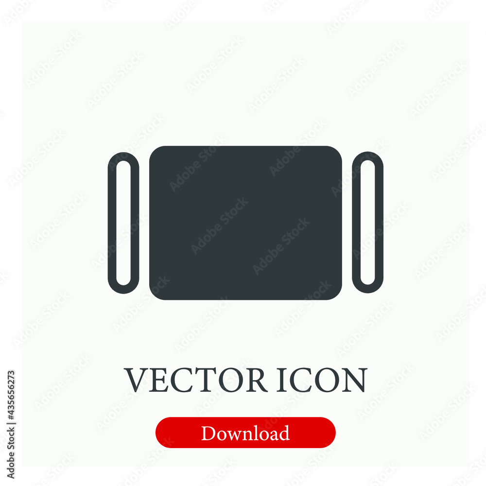 Poster photogram filled vector icon. editable stroke. symbol in line art style for design, presentation, we