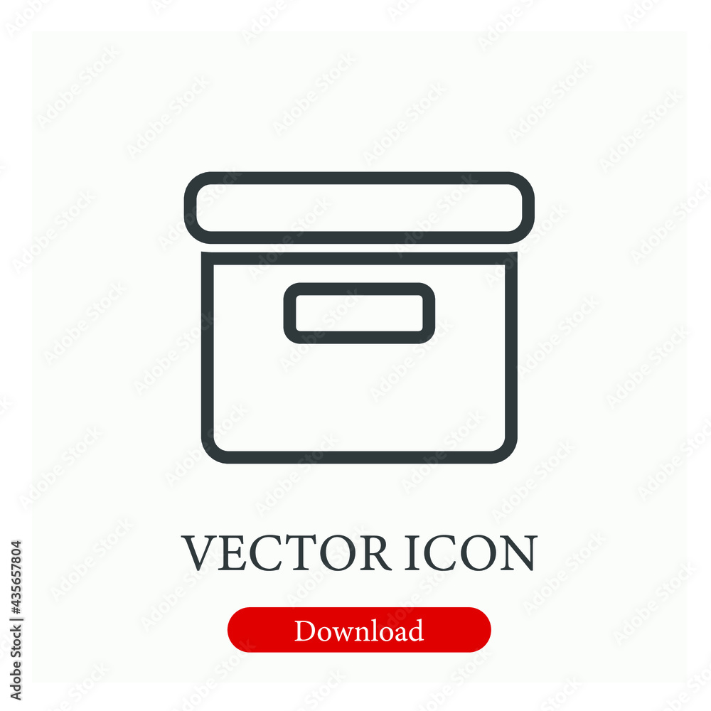 Poster archive filled vector icon. editable stroke. symbol in line art style for design, presentation, webs