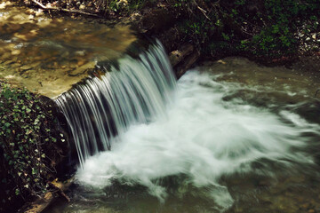 Wasserfall von einem Gebirgsbach im Allgäu