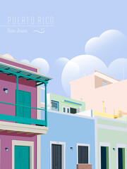 San Juan Puerto Rico Colorful Buildings