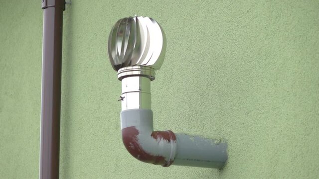 Air ventilators on the wall in slow motion 250fps
