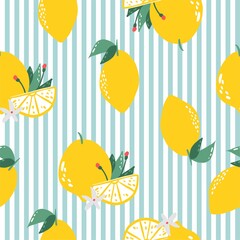 LEMONS digital paper LEMONS Seamless patterns LEMONS Printable scrapbook paper Lemons background