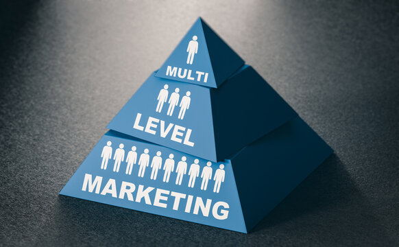MLM, Multi-Level Marketing. Pyramid Sheme.
