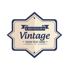 invitation vintage style icon