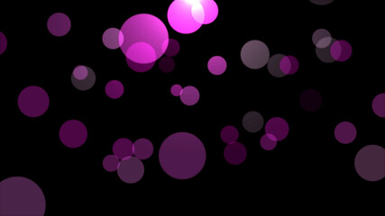 ピンク色の円形の背景素材(黒背景)	