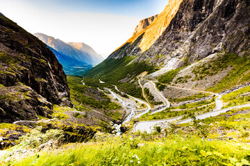 Trollstigen mountain road in Norway