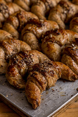 whole grain butter croissants seeds freshly made ready to eat