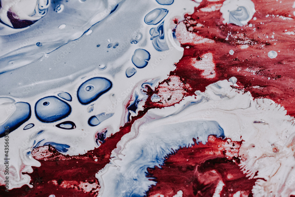Poster abstract colorful background made with fluid art technique