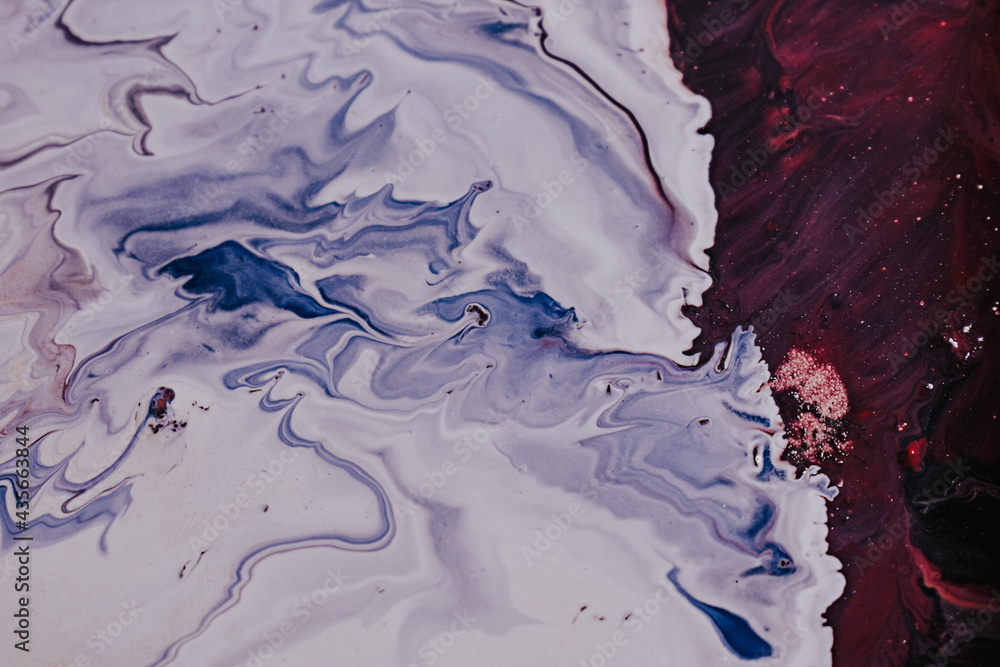 Poster abstract colorful background made with fluid art technique