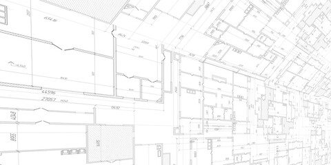 House plan project .Technical drawing background.Engineering design .Vector , illustration.