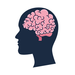 profile human with brain