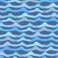 Seamless Pattern of Waves.