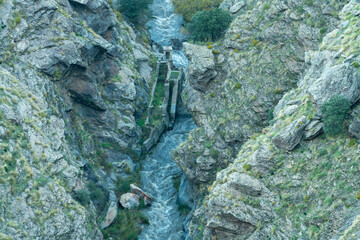 Trevelez river passing through a steep area