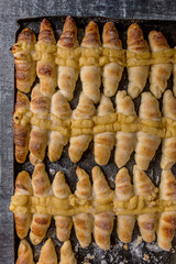 freshly made custard bills ready to eat