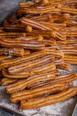 fresh churros ready to eat