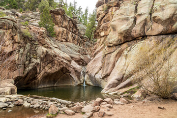 Paradise Cove / Guffey Gorge Park near Colorado Springs, Colorado in a spring afternoon