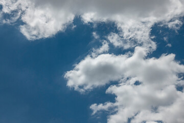 White cloud background and blue sky photo
