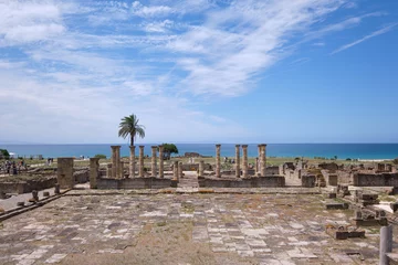 Cercles muraux Plage de Bolonia, Tarifa, Espagne Ruinas de Baelo Claudio en Playa de Bolonia