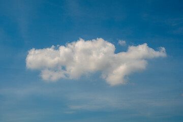 White cloud background and blue sky photo