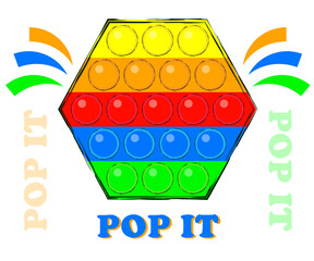 Pop it simple dimple bright popular novelty antistress toy for the development of fine motor skills of fingers in children and adults