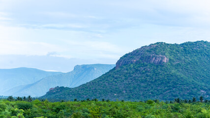 Fototapeta na wymiar The Western Ghats in Blue color in sathyamangalam, Tamil Nadu, India.