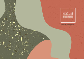 Smooth colored shapes, small particles. Design for cover, poster, flyer, book design. Vector