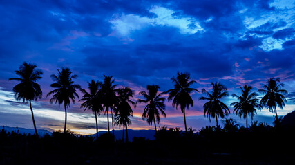 Amazing Sunset in sathyamangalam, Tamil Nadu, India.
