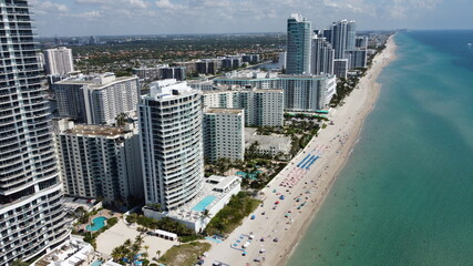 Hallandale Beach,  South Florida Aerial Beach View