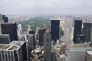 Aerial view on Manhattan, New York City