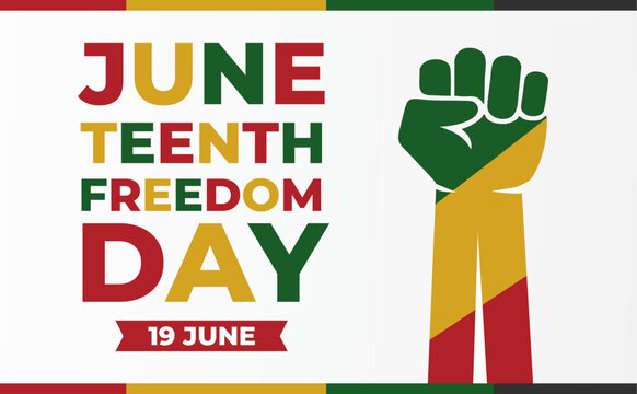 Juneteenth Day, celebration freedom, emancipation day in 19 june, African-American history and heritage.