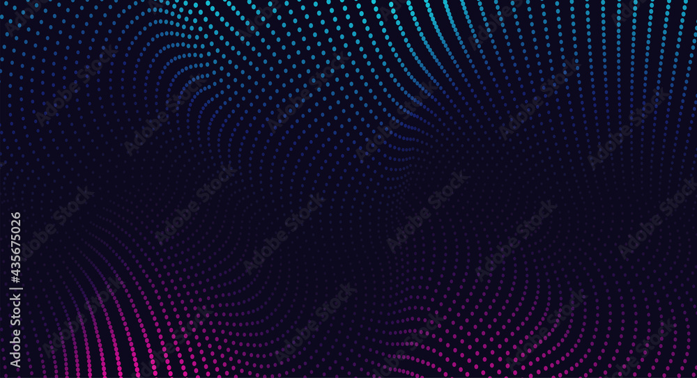 Aufkleber Vector background with color abstract wave dots