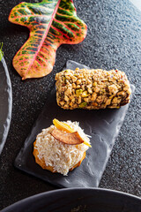 asian set on the black background