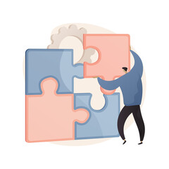 Problem solving abstract concept vector illustration.