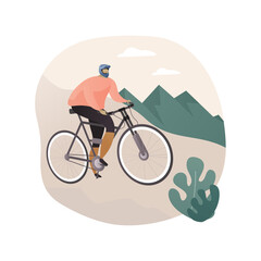 Downhill abstract concept vector illustration.