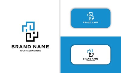 Square Line Initial Letter S Logo. Flat Vector Logo Design Template Element.blank for business card. For your business. Vector sign.